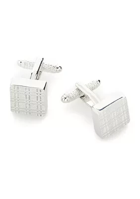 Men's Square Plaid Cuff Links