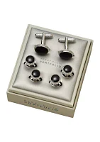 Black Formal Cuff Link Studs Set 