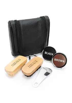 7 Piece Shoe Shine Travel Kit