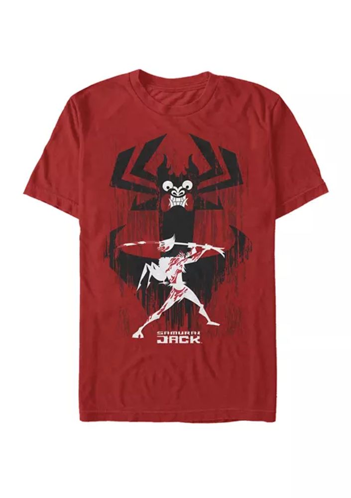 magnetron Trouwens als je kunt Belk Samurai Jack Aku Sword Fight Splatter Short Sleeve Graphic T-Shirt |  The Summit
