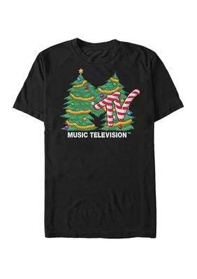 Big & Tall Christmas Tree Logo Short Sleeve Graphic T-Shirt