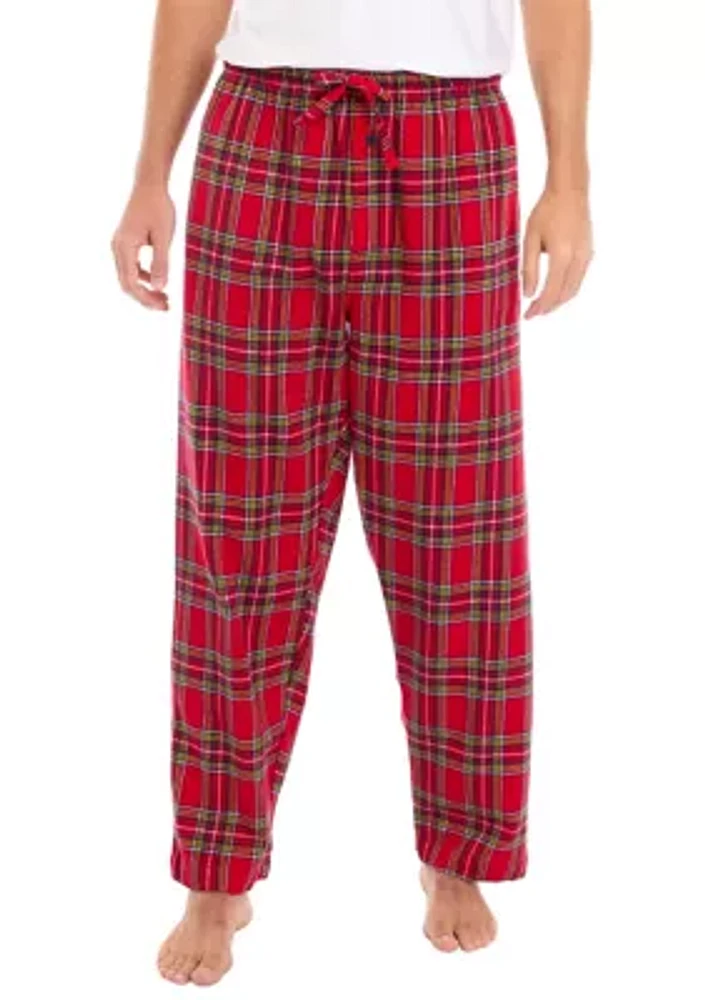 Plaid Printed Flannel Pants