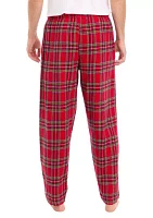 Plaid Printed Flannel Pants