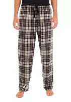 Plaid Printed Microfleece Pants