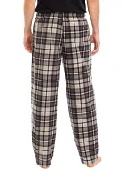 Plaid Printed Microfleece Pants