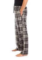 Plaid Printed Microfleece Pants