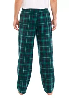 Plaid Printed Microfleece Pants