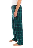 Plaid Printed Microfleece Pants