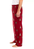 Tree Printed Microfleece Pants