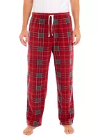 Plaid Printed Microfleece Pants