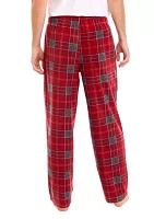 Plaid Printed Microfleece Pants