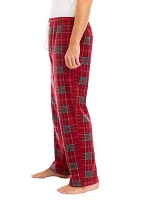 Plaid Printed Microfleece Pants