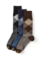 Argyle Crew Socks - 3 Pack