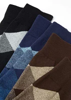 Argyle Crew Socks - 3 Pack