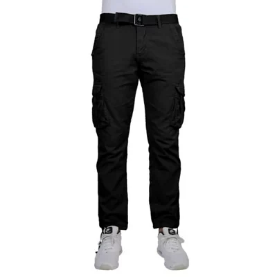 Men's Cotton Cargo Belted Utility Pants