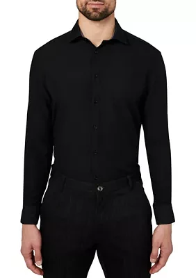 Slim Fit Solid Dress Shirt