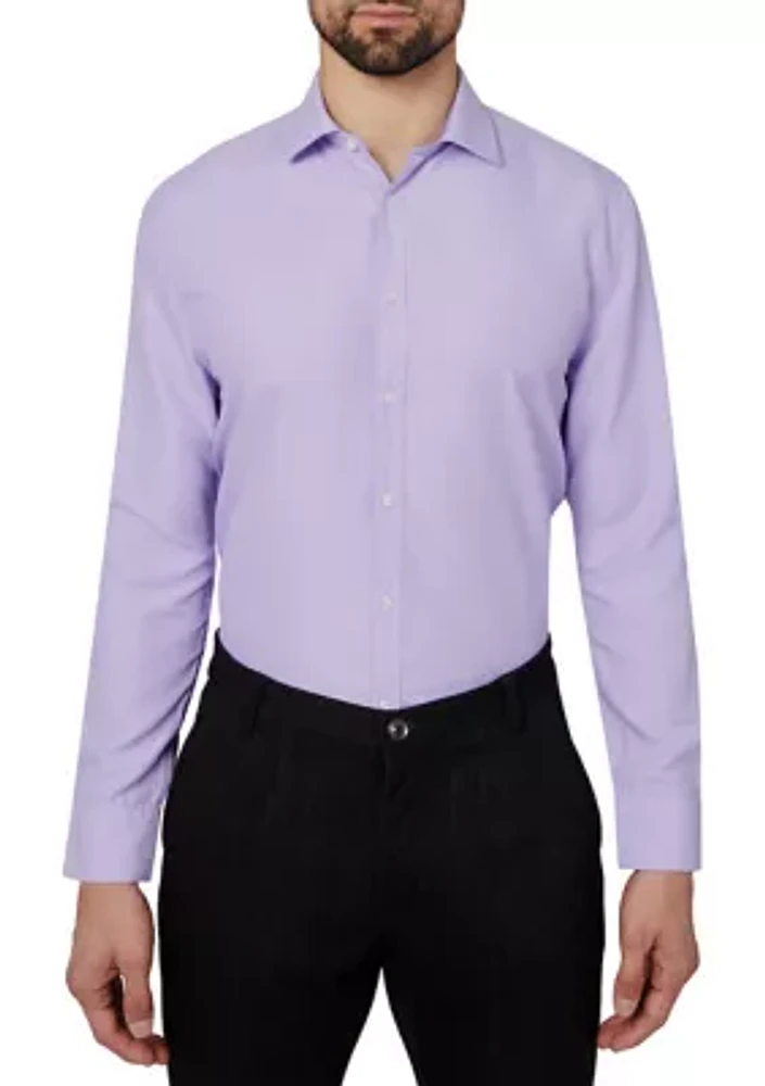 Slim Fit Solid Dress Shirt