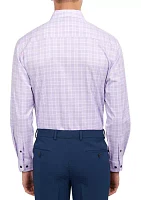 Men's Slim Fit Plaid Performance Stretch Dress Shirt