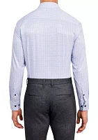 Slim Fit Neat Performance Stretch Dress Shirt