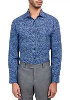 Men's Slim Fit Flower Performance Stretch Dress Shirt