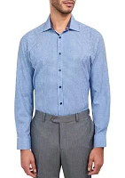 Men's Slim Fit Houndstooth Performance Stretch Dress Shirt