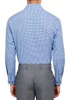 Men's Slim Fit Houndstooth Performance Stretch Dress Shirt