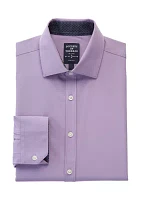 Men's Slim Fit Lavender Solid Performance Stretch Dress Shirt