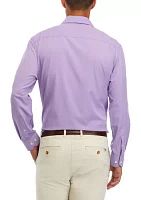 Men's Slim Fit Lavender Solid Performance Stretch Dress Shirt