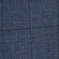 Men's Slim Charcoal Blue Windowpane Jacket