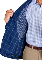 Men's Slim Fit Blue Window Soft Sport Coat