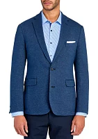 Men's Slim Fit Blue Tic Soft Coat