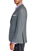 Men's Slim Fit Grey Plush Knit Sport Coat