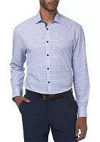 Men's Slim Fit Tattersall Performance Stretch Dress Shirt