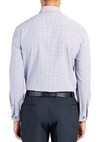 Slim Fit Gray Geo Dot Performance Stretch Dress Shirt