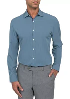 Men's Slim Fit Solid Performance Stretch Dress Shirt