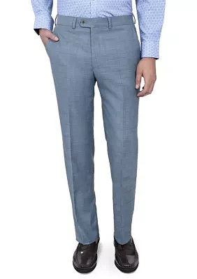 Men's Slim Fit Windowpane Pants