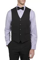 Men's Slim Fit Black Vest