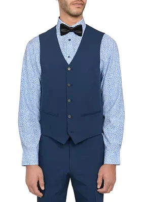 Men's Slim Fit Blue Vest