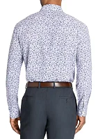 Slim Fit Floral Performance Stretch Dress Shirt