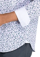 Slim Fit Floral Performance Stretch Dress Shirt