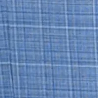 Slim Fit Blue Mini Windowpane Suit Jacket
