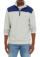 Color Block 1/4 Zip Pullover