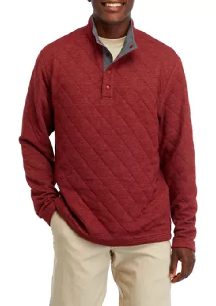 Quilted 1/4 Snap Pullover