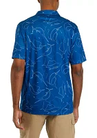 Printed Fishing Polo Shirt