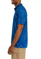 Printed Fishing Polo Shirt