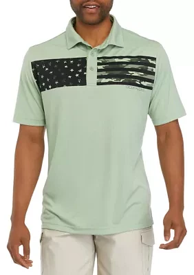 Short Sleeve Graphic Fishing Polo Shirt