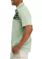 Short Sleeve Graphic Fishing Polo Shirt