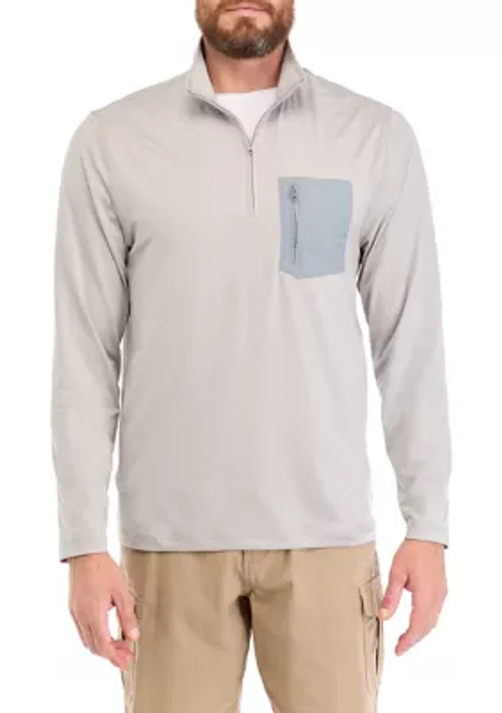 Long Sleeve Pocket 1/4 Zip Shirt