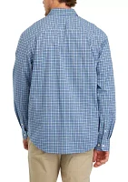 Poplin Plaid Printed Long Sleeve Shirt