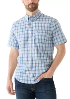 Short Sleeve Gingham Poplin Shirt